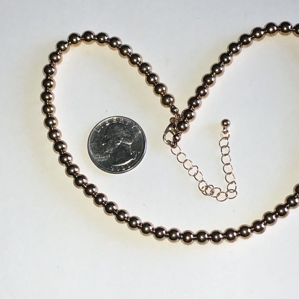 Classic Gold Tone Beaded Boho Necklace - Picture 4 of 4
